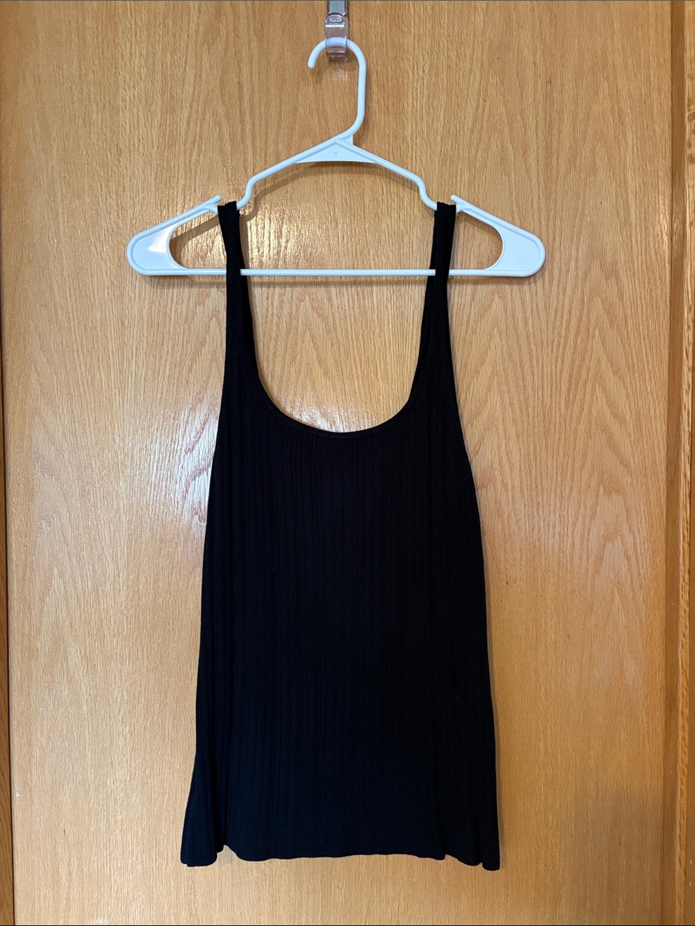 Banana Republic Black Ribbed Scoop Tank - Women